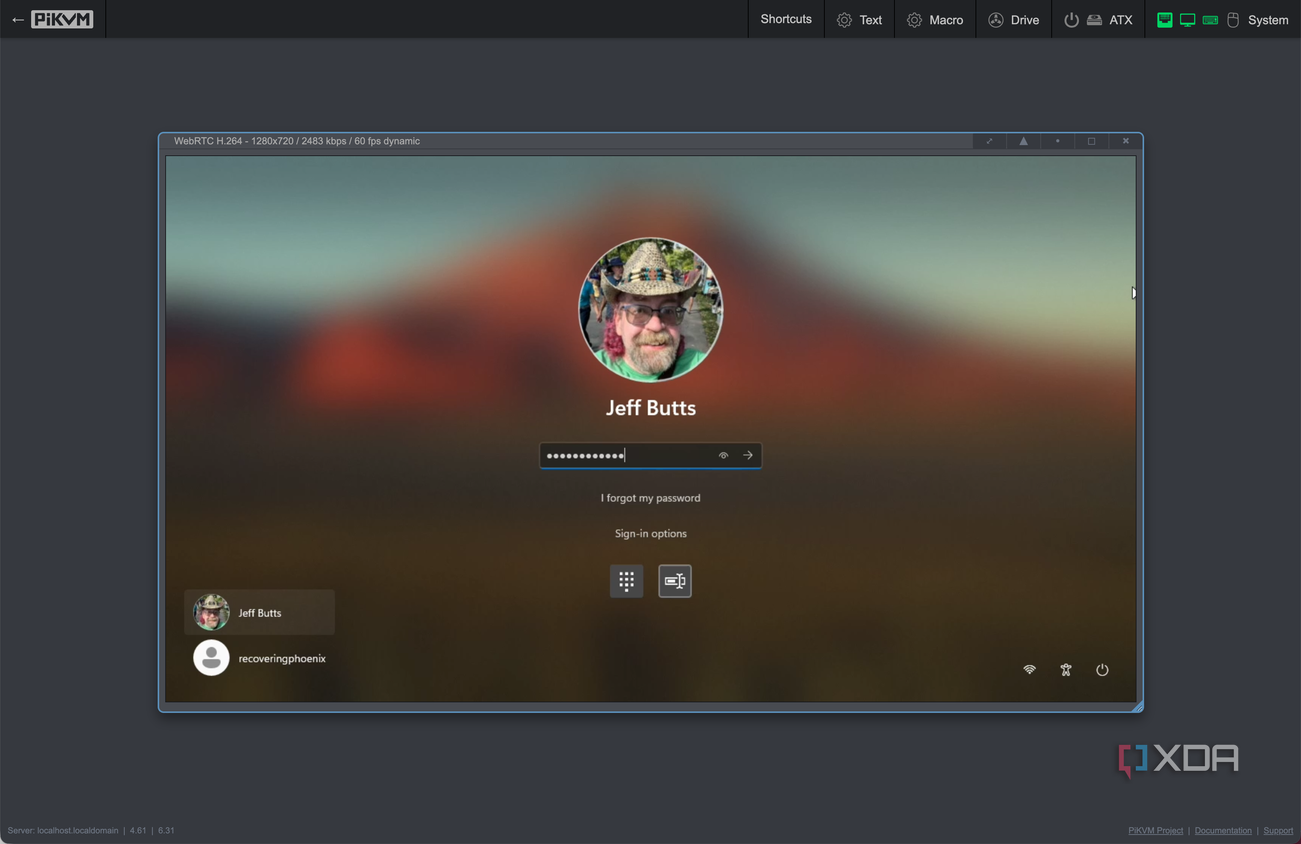 PiKVM ready to log in
