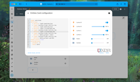 Quick YAML settings slider entity row card in Home Assistant
