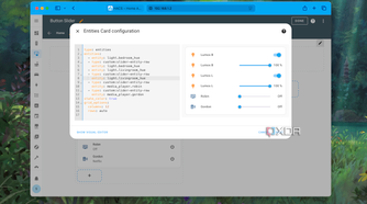 Quick YAML settings slider entity row card in Home Assistant