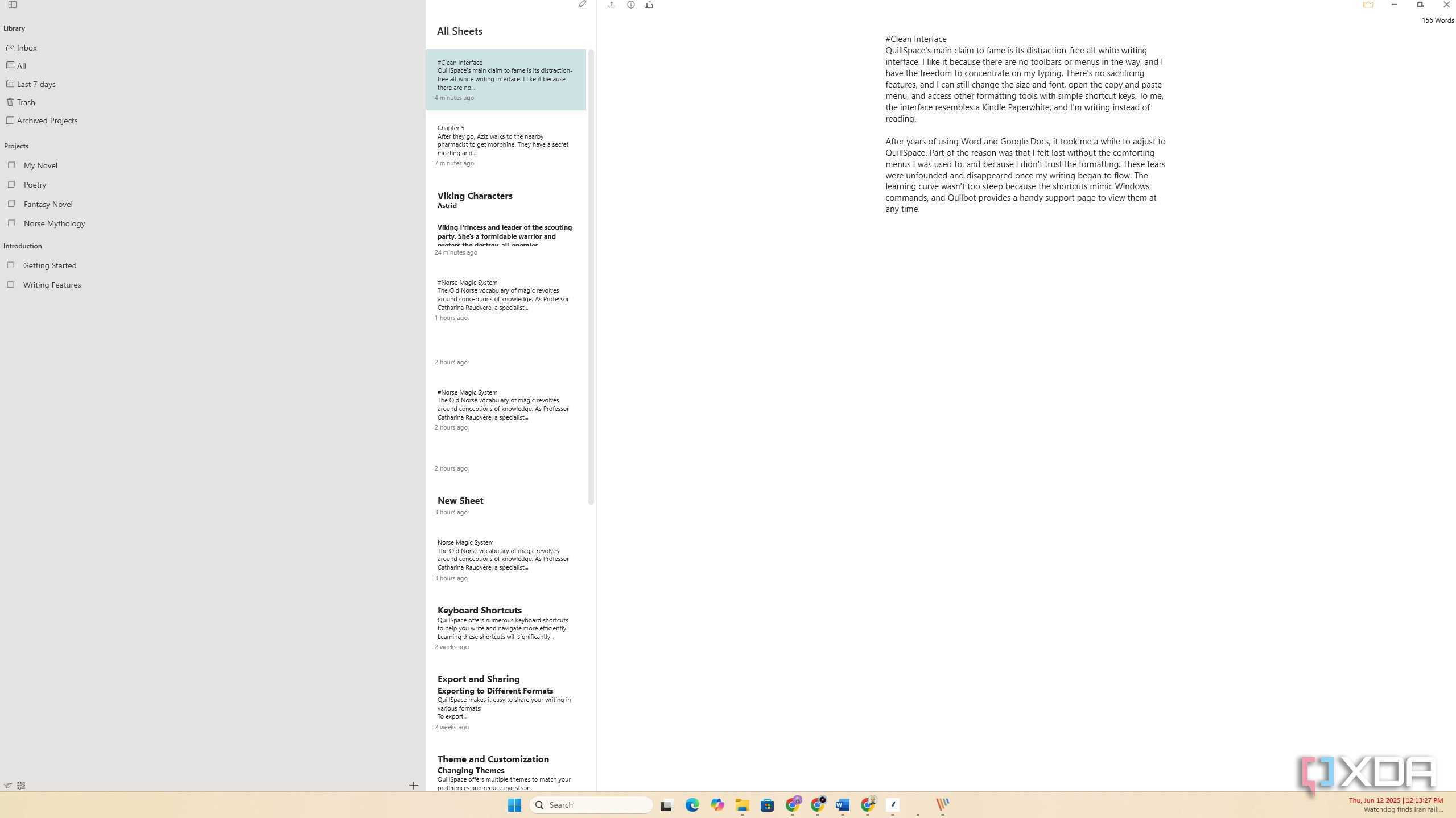 QuillSpace Organizational features