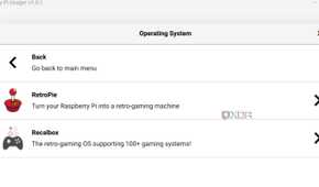 screenshot of raspberrypi imager os seletion page