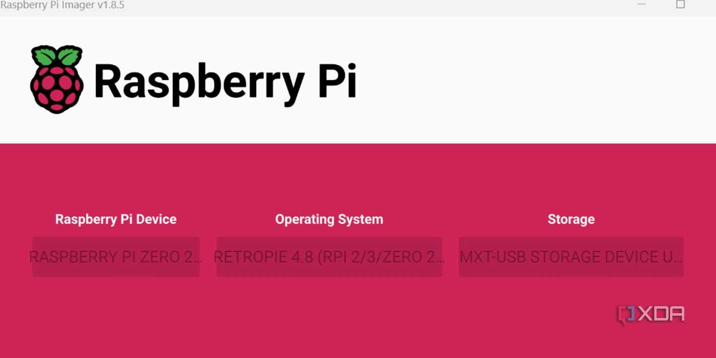 screenshot raspberrypi imager writing retropie to sdcard