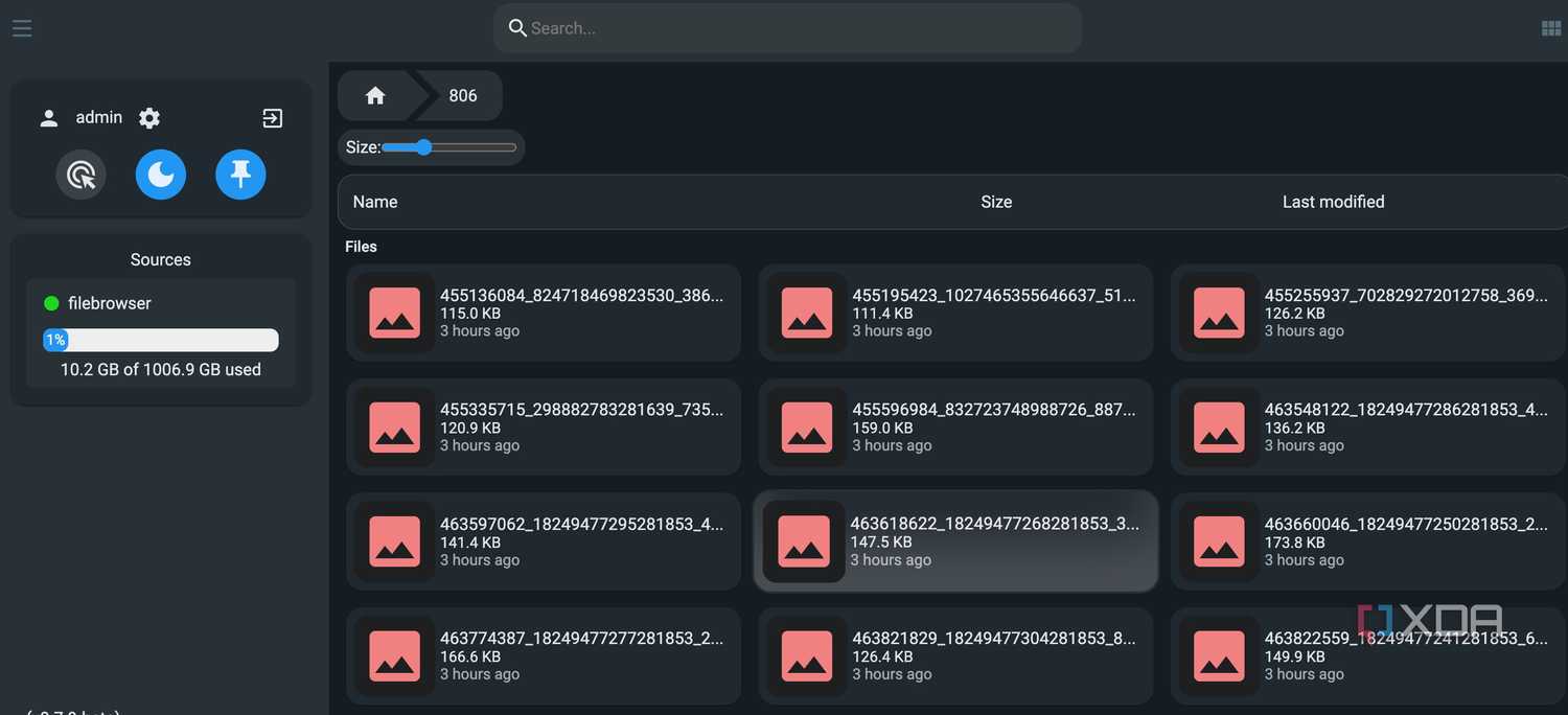 FileBrowser Quantum add images