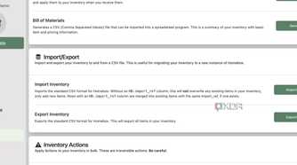 HomeBox settings