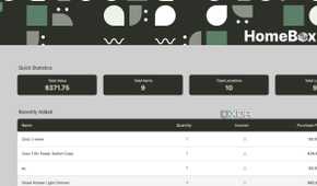 HomeBox main page
