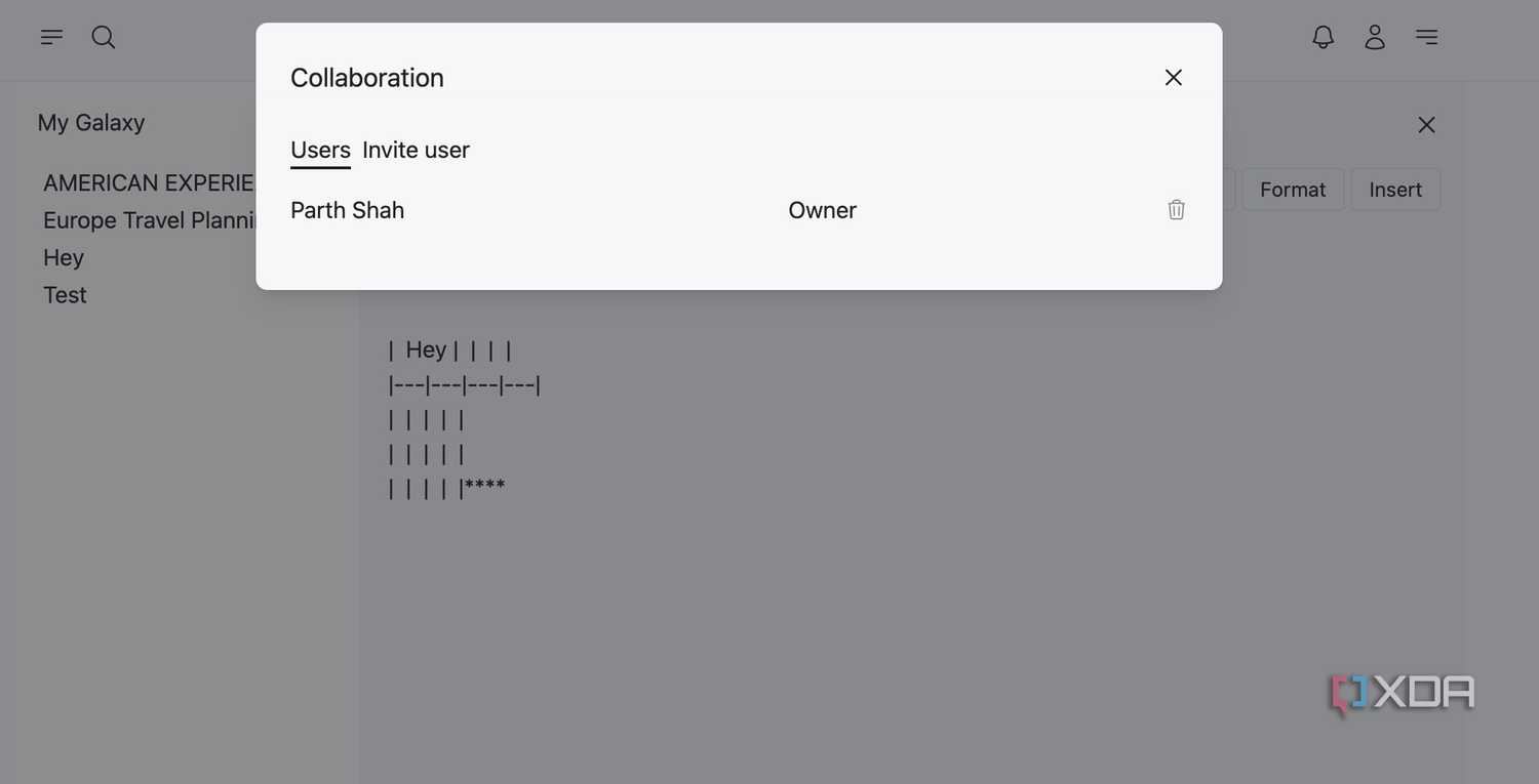 Many Notes adding a collaborator
