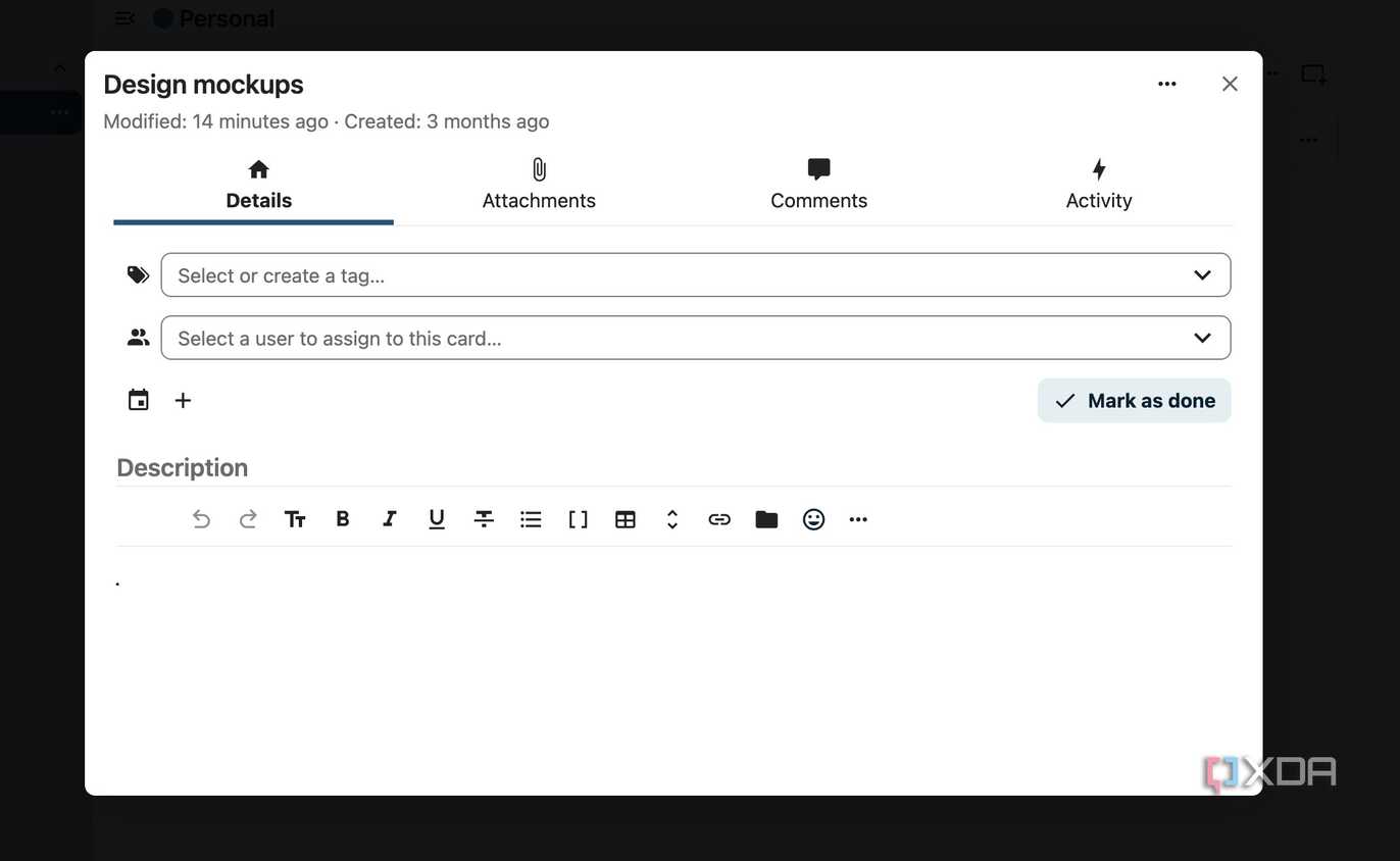 Nextcloud task details