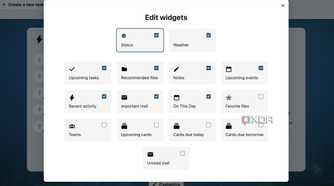 Nextcloud widgets