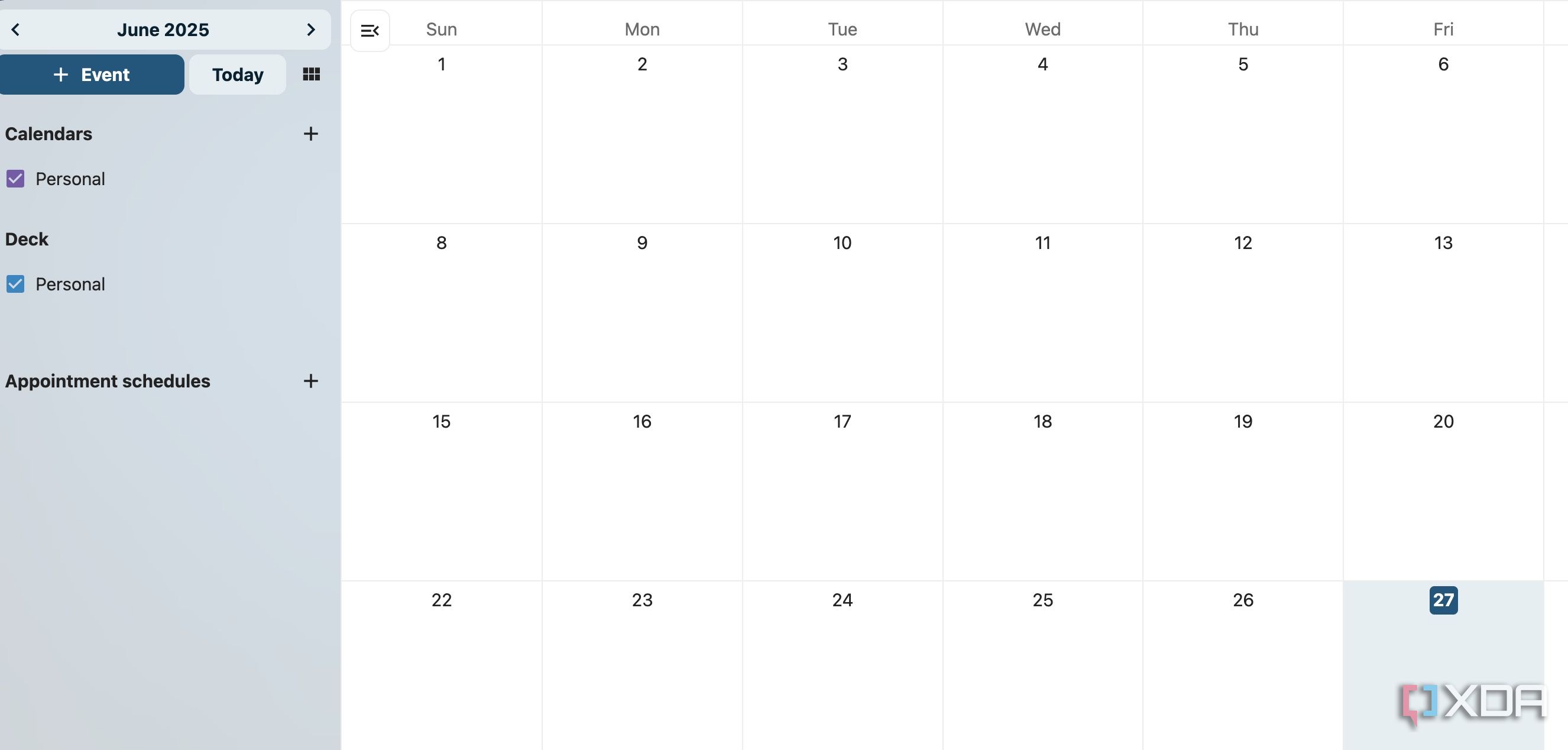 Nextcloud calendar