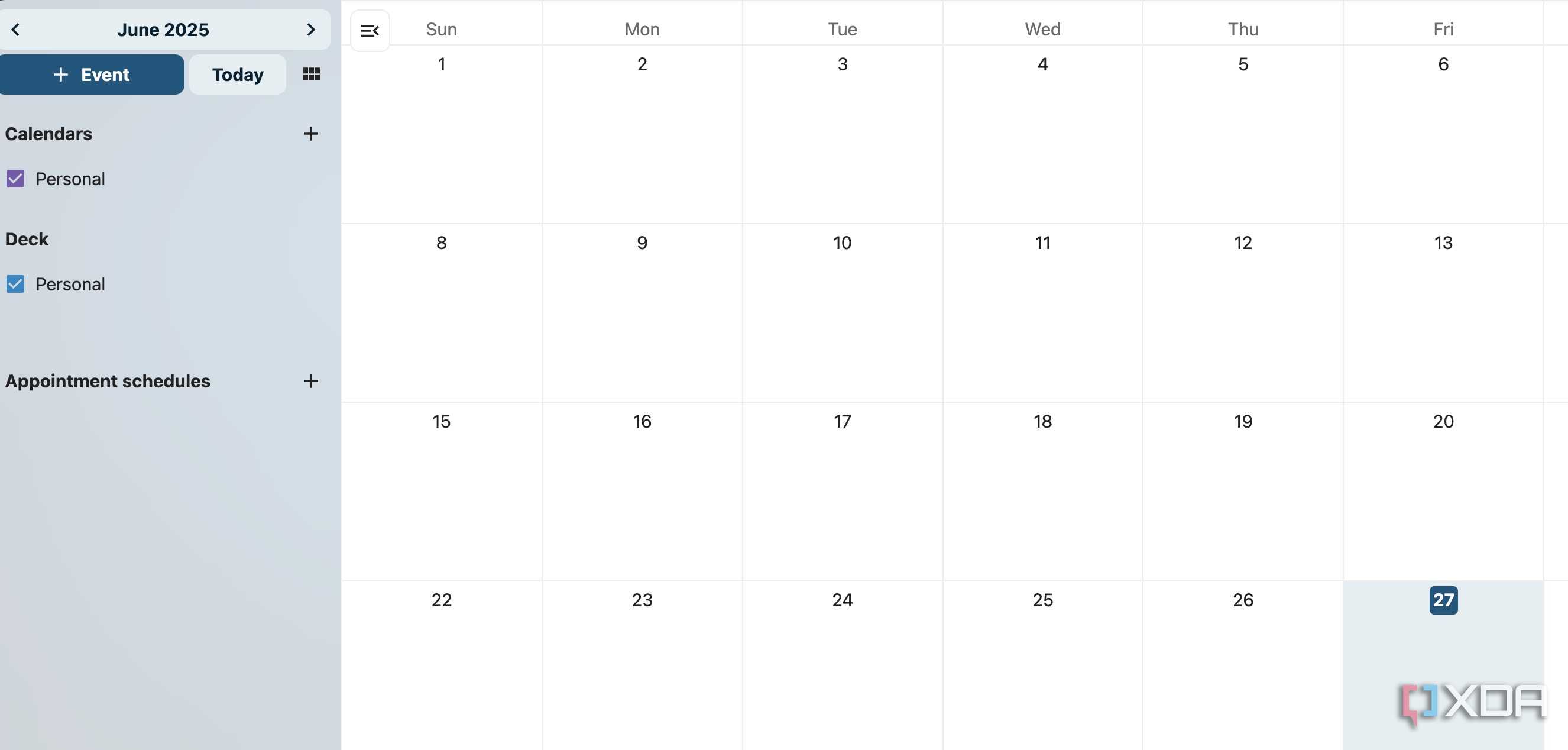 Nextcloud calendar