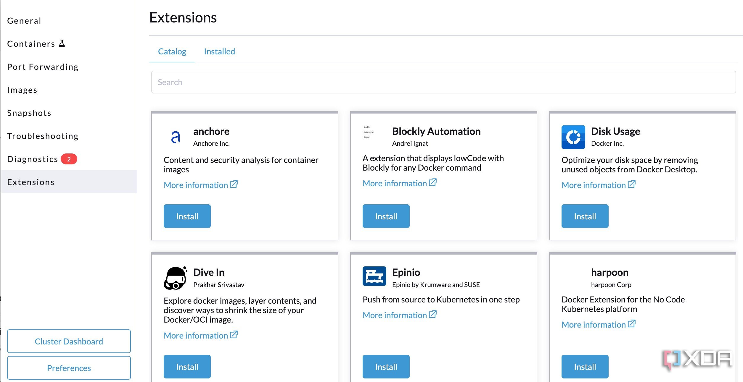 I use Rancher Desktop instead of Docker Desktop for managing my containers