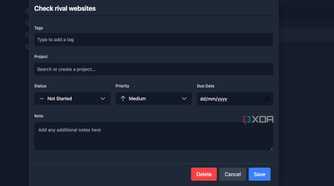 Tududi create tasks