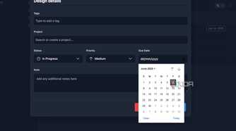 Tududi date picker
