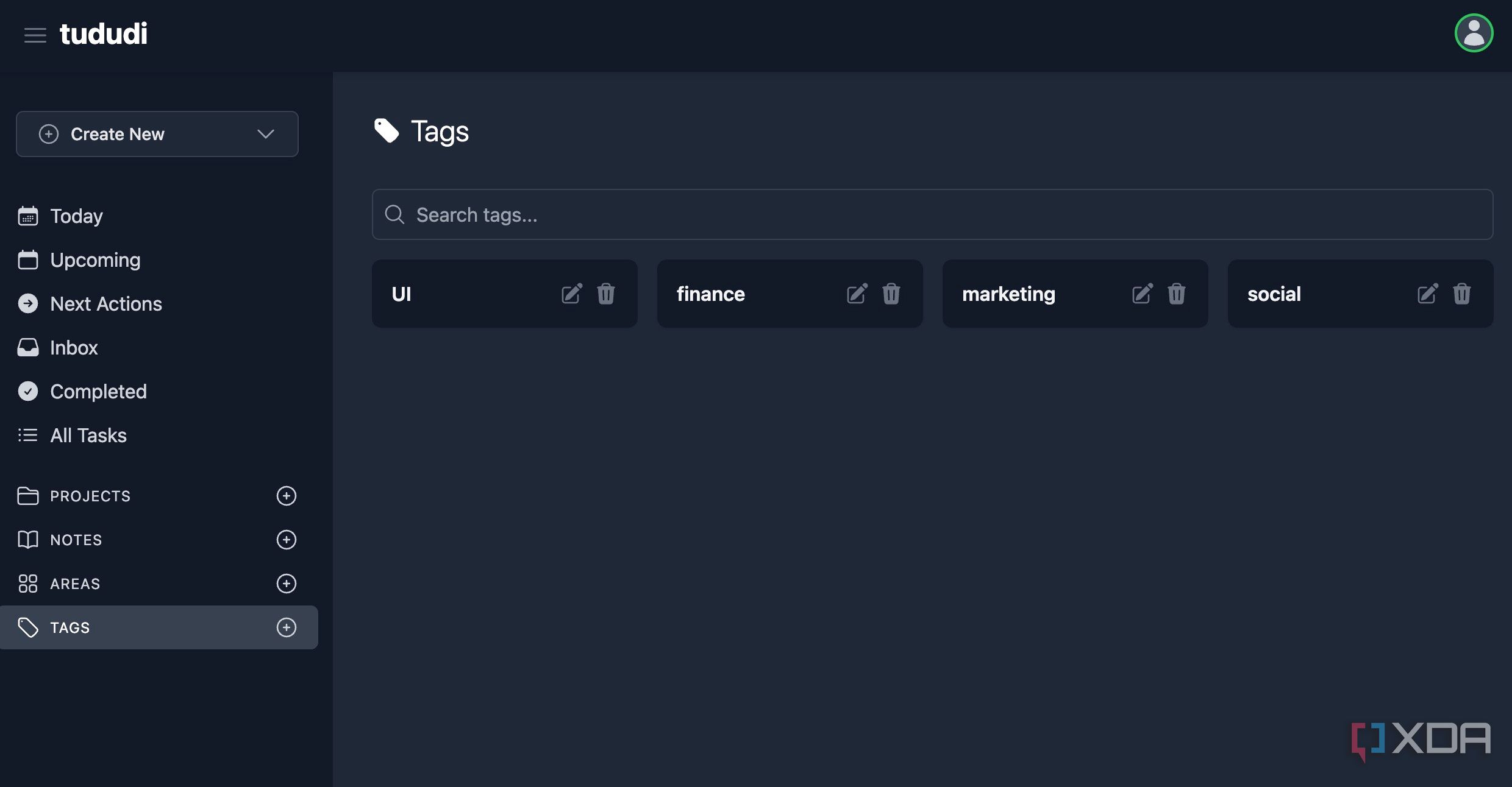 Tududi tags