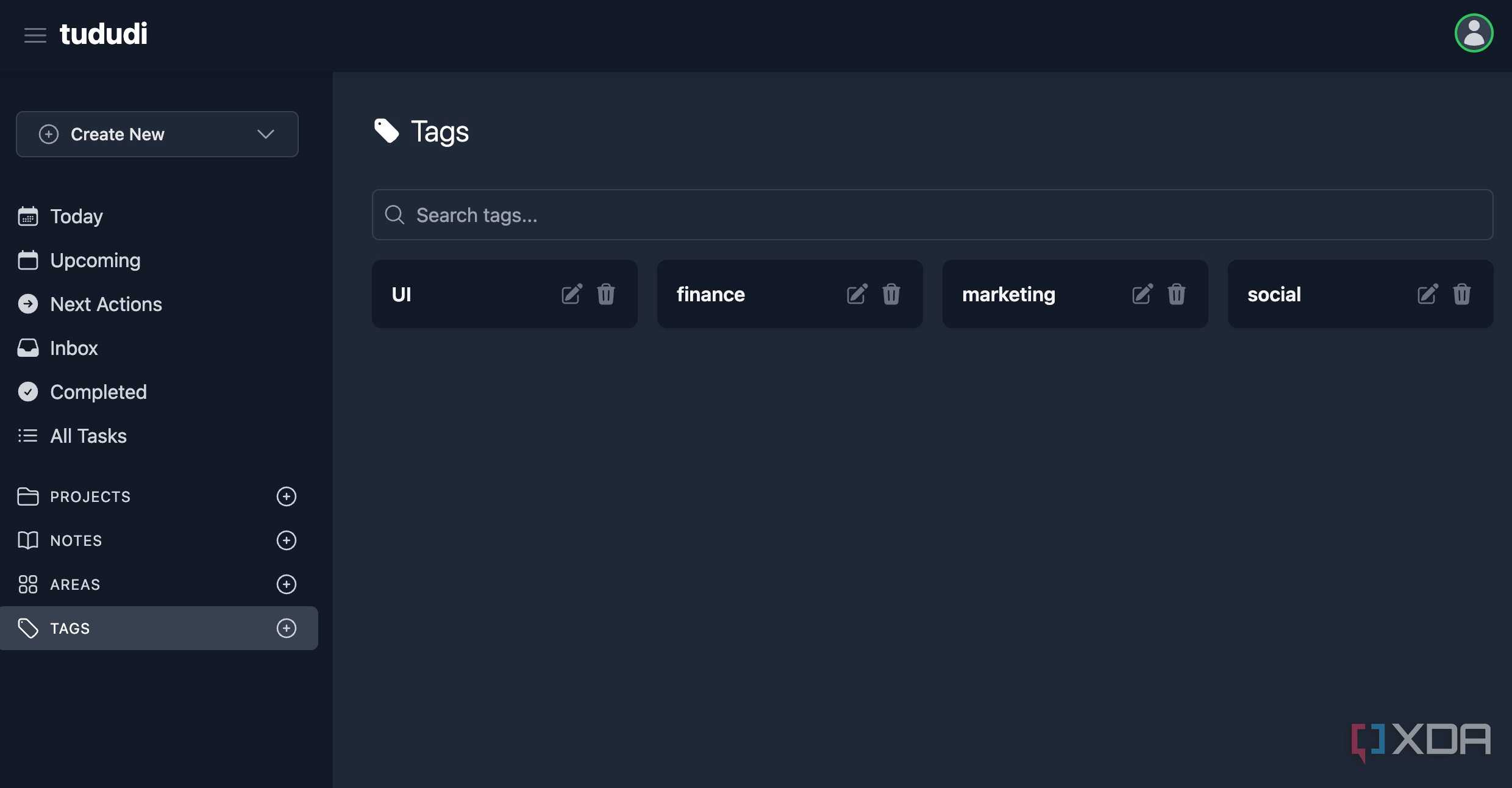 Tududi tags