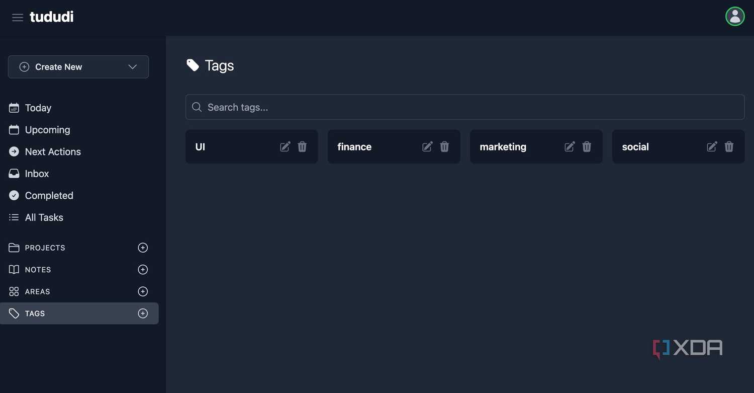 Tududi tags