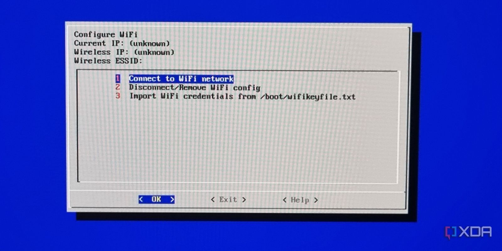 photo of a retropie adding a new wi-fi network
