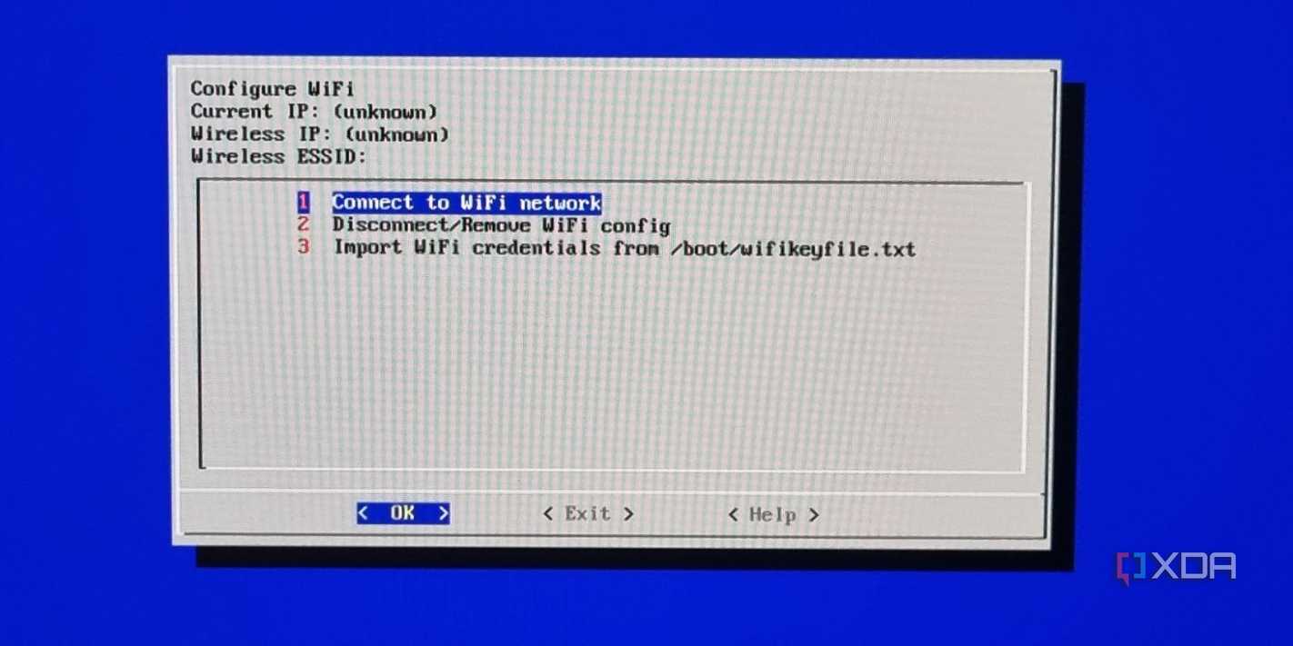 photo of a retropie adding a new wi-fi network