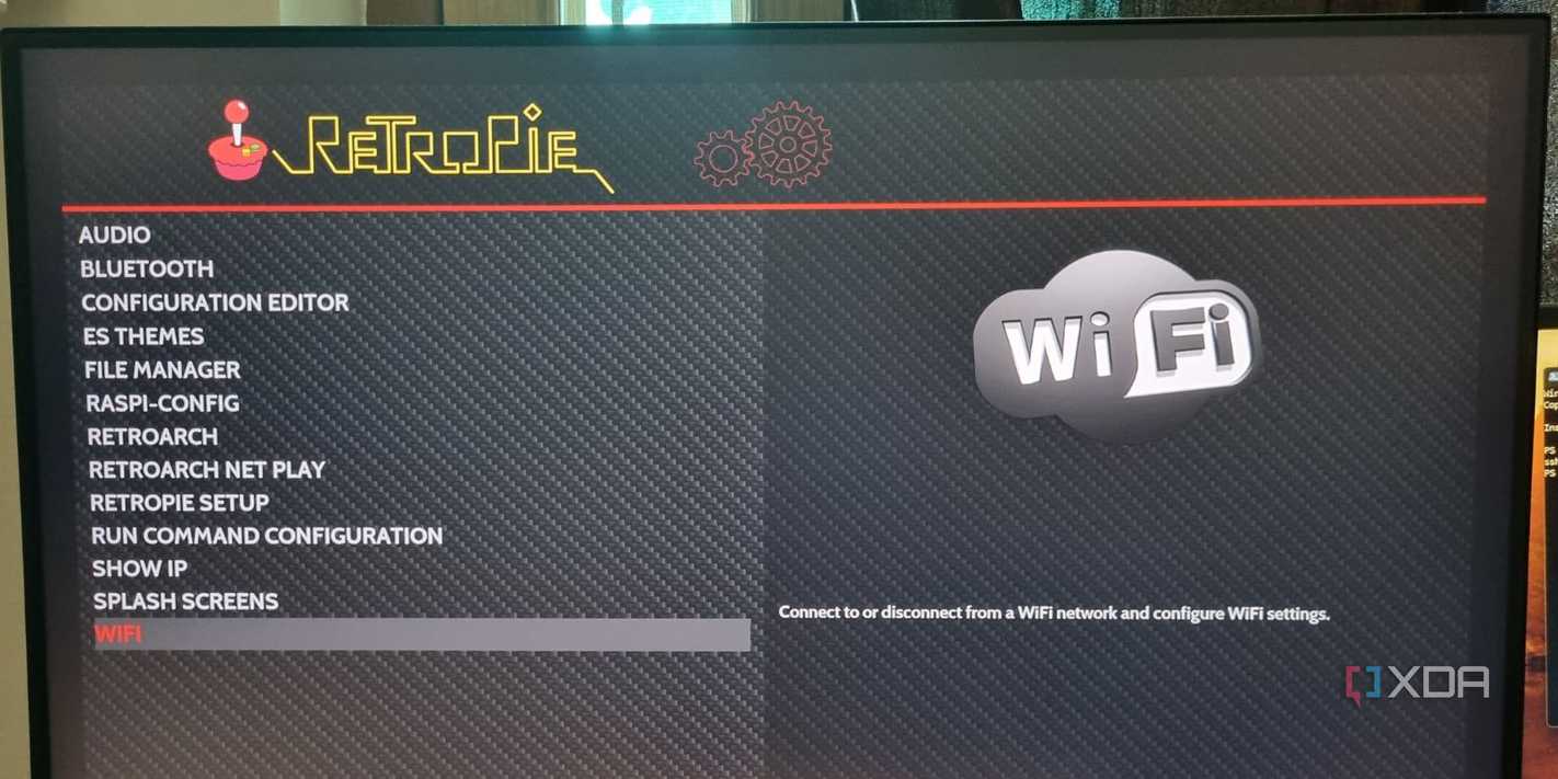 photo of retropie confguration page