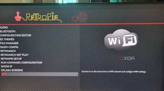 photo of retropie confguration page