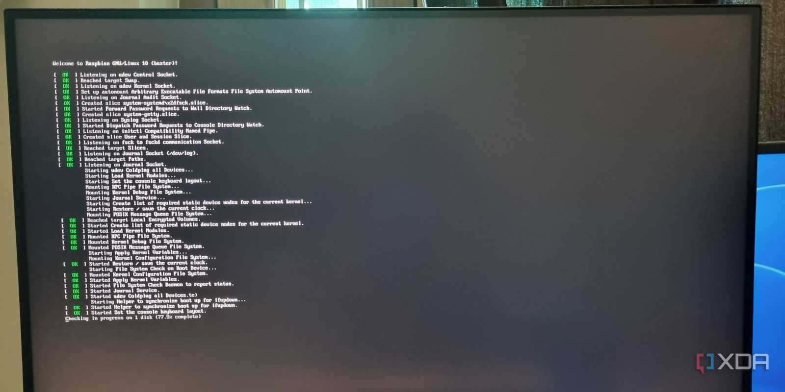 photo of retropie firstboot