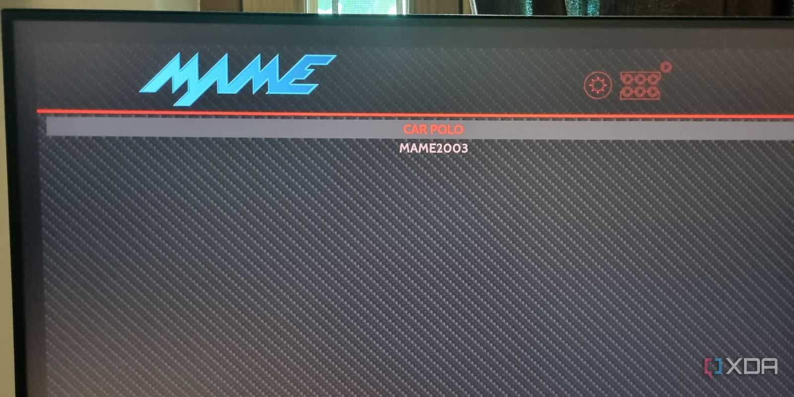 photo of retropi mame emulator game selection page