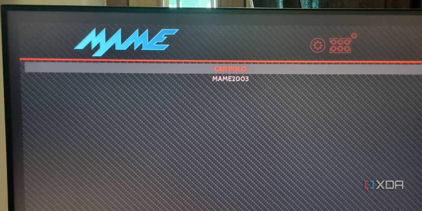 photo of retropi mame emulator game selection page