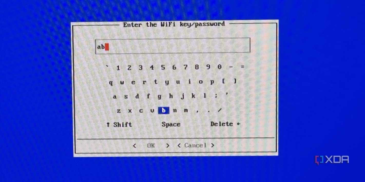 photo of a retropie signin to home wi-fi network