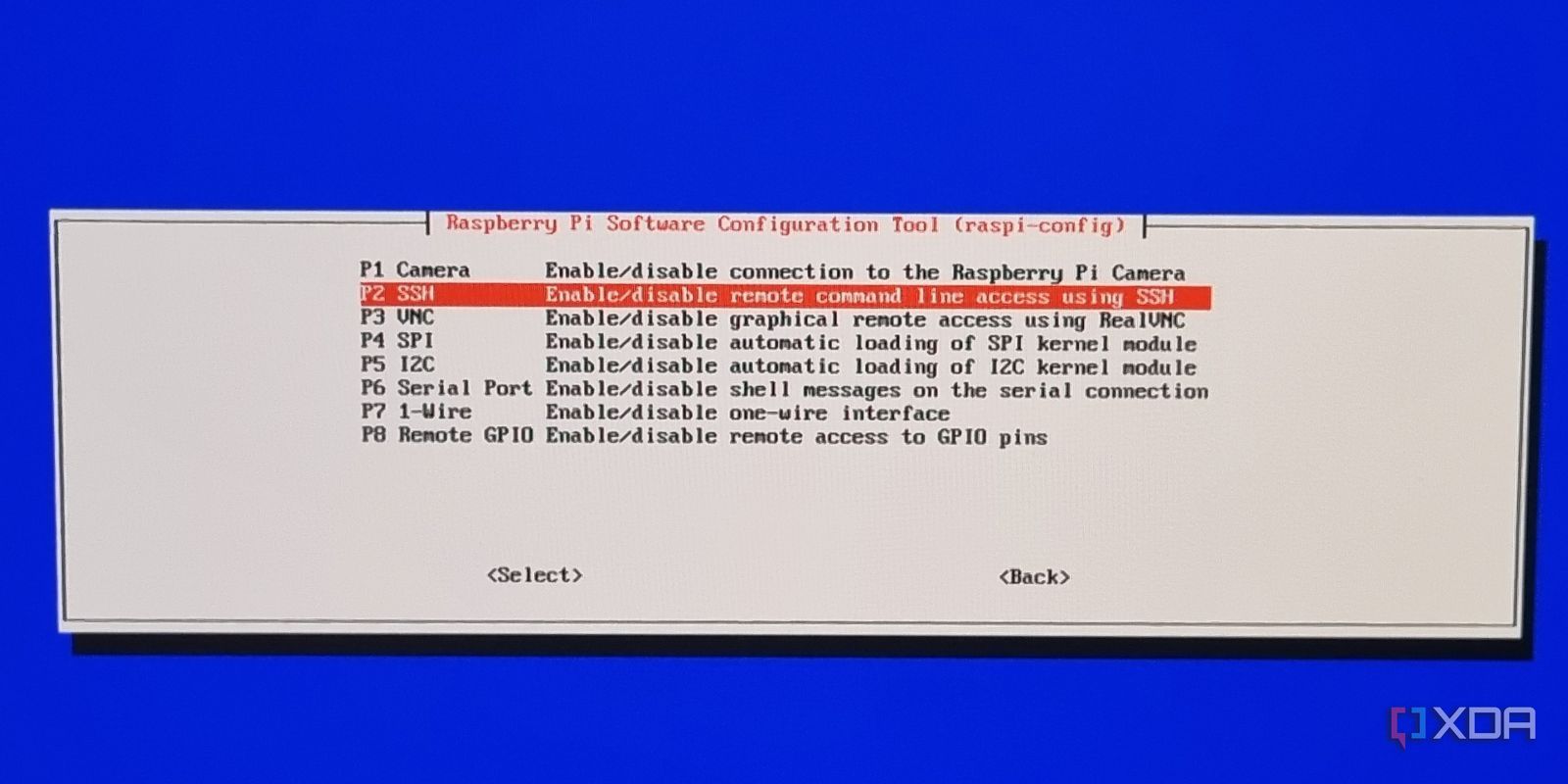 photo of a retropie system settings page
