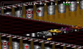 Starting line in the SNES game Rock n' Roll Racing.