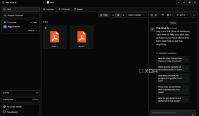 The Drive AI interface with two uploaded files being displayed