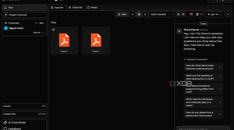 The Drive AI interface with two uploaded files being displayed