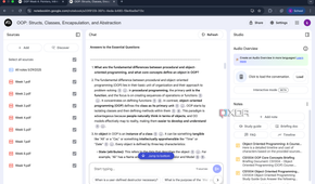 NotebookLM prompt with answers to generated questions