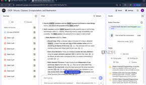 NotebookLM Chat panel with answer to question four