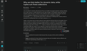 Perplexity explaination on why lists are better