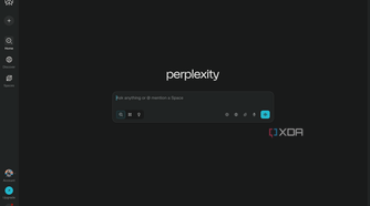 Perplexity website main page