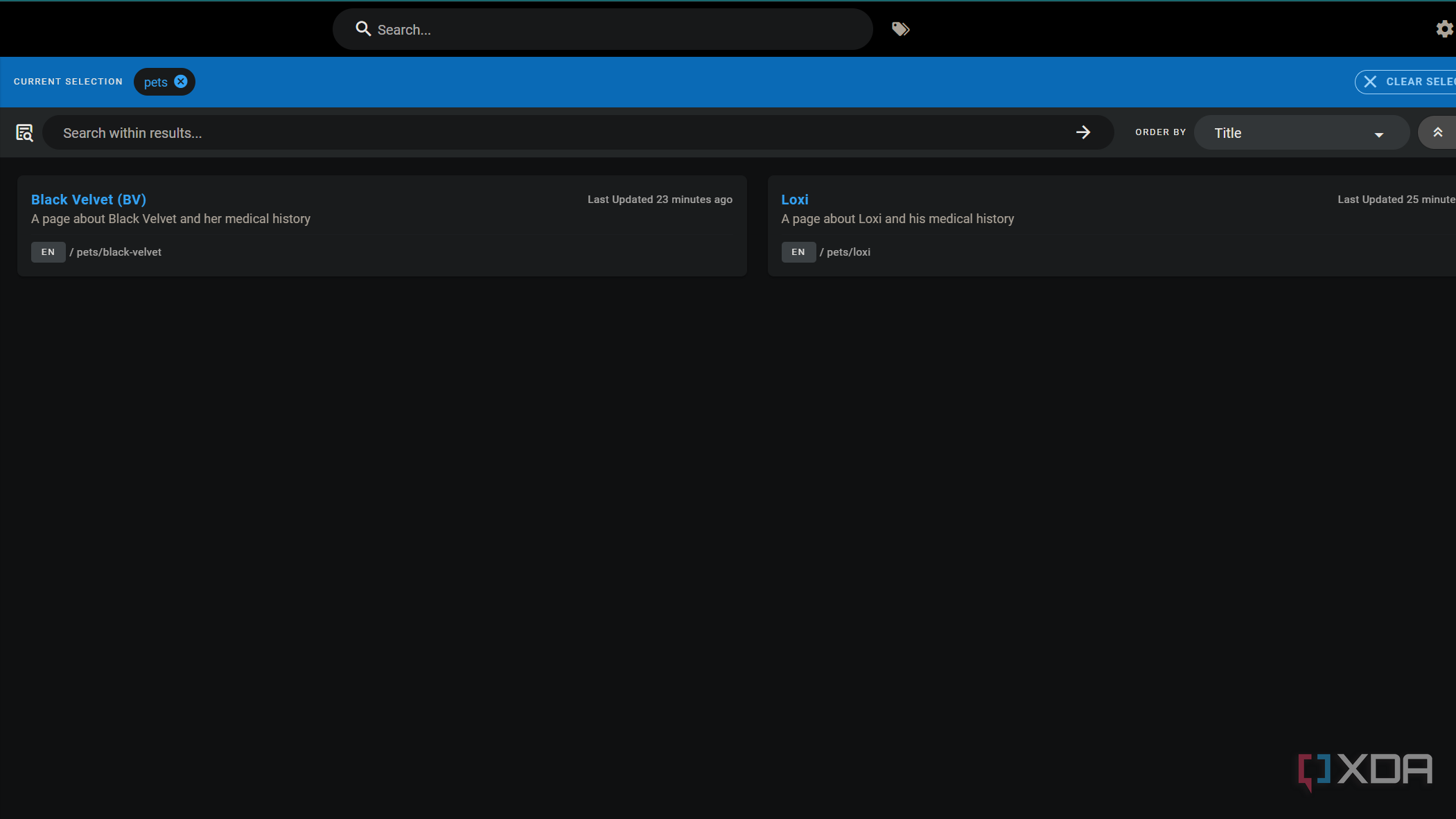 I self-hosted a personal wiki with Markdown and search support