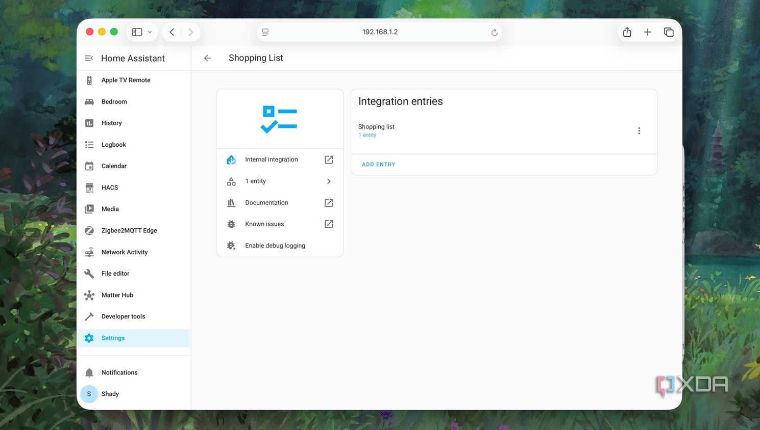 Shopping List Integration in Home Assistant
