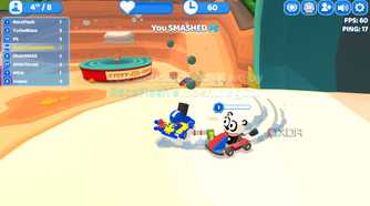 Screenshot from the game Smashkarts.io.