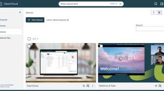 Spaces section in OpenCloud