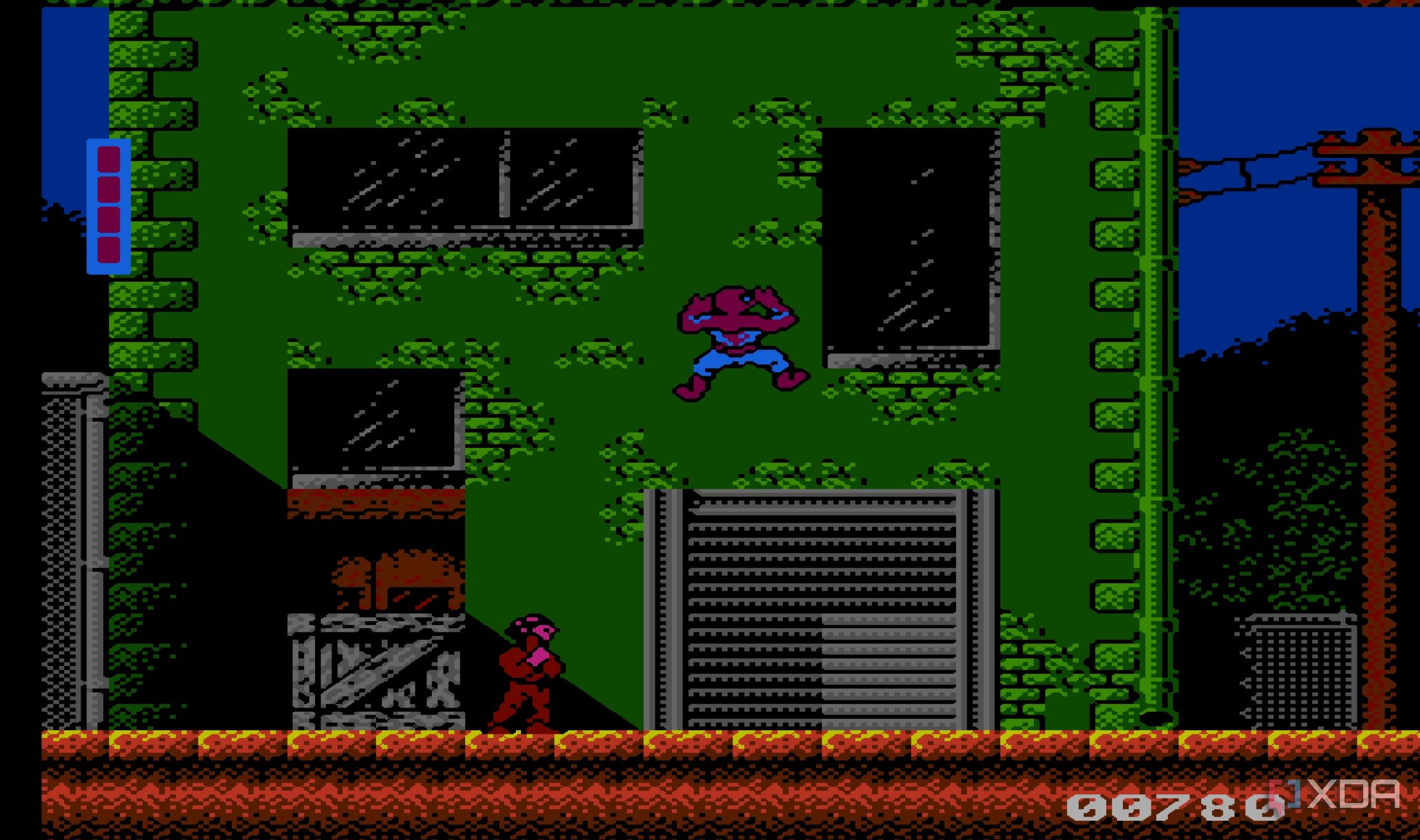Screenshot from the NES game Spider-Man: Return of the Sinister Six.