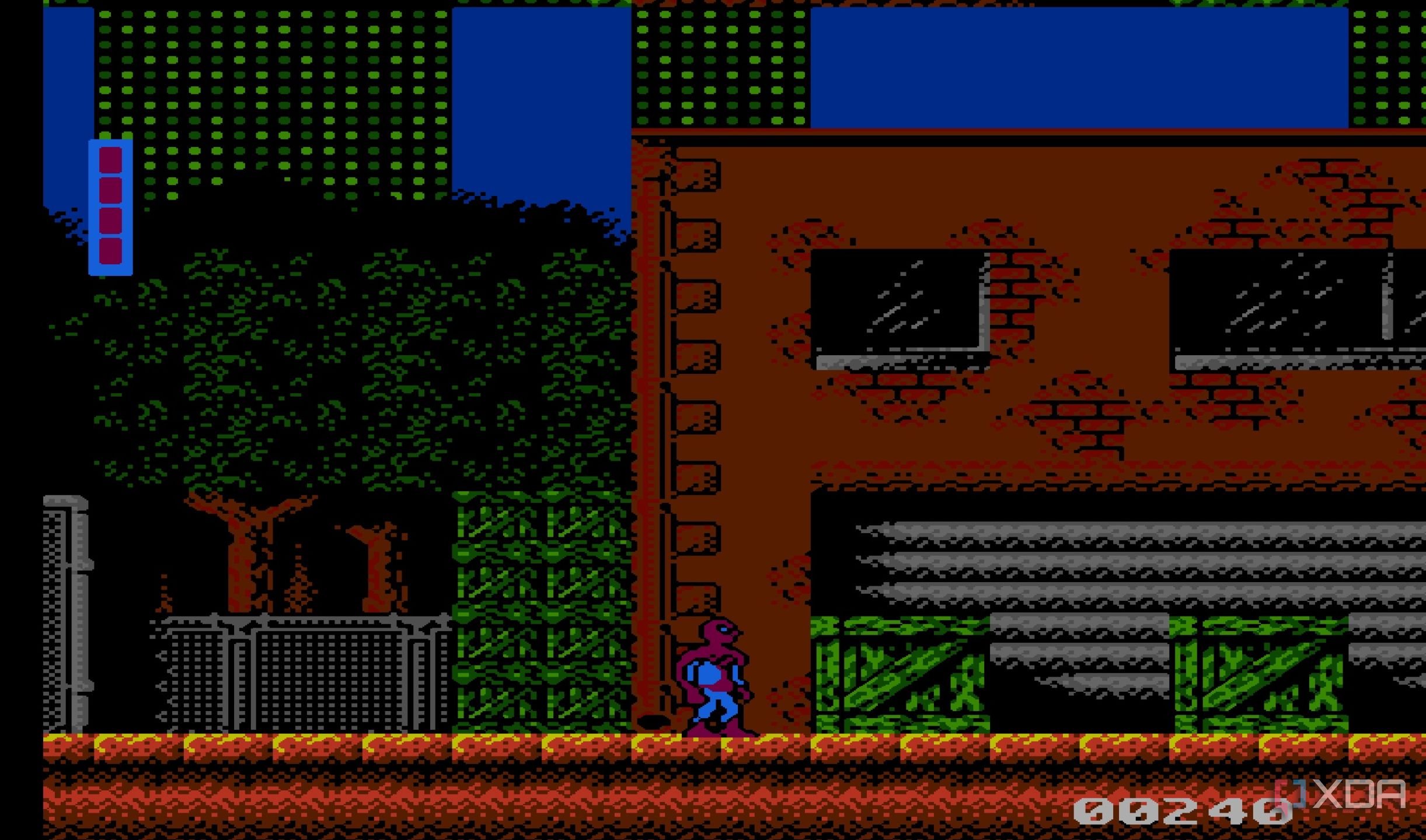 Screenshot from the NES game Spider-Man: Return of the Sinister Six.