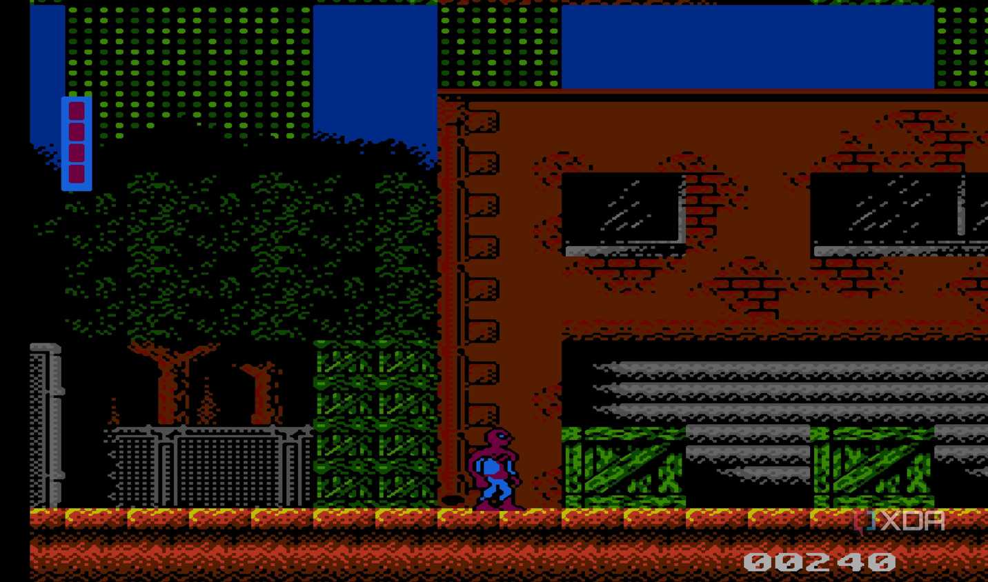Screenshot from the NES game Spider-Man: Return of the Sinister Six.