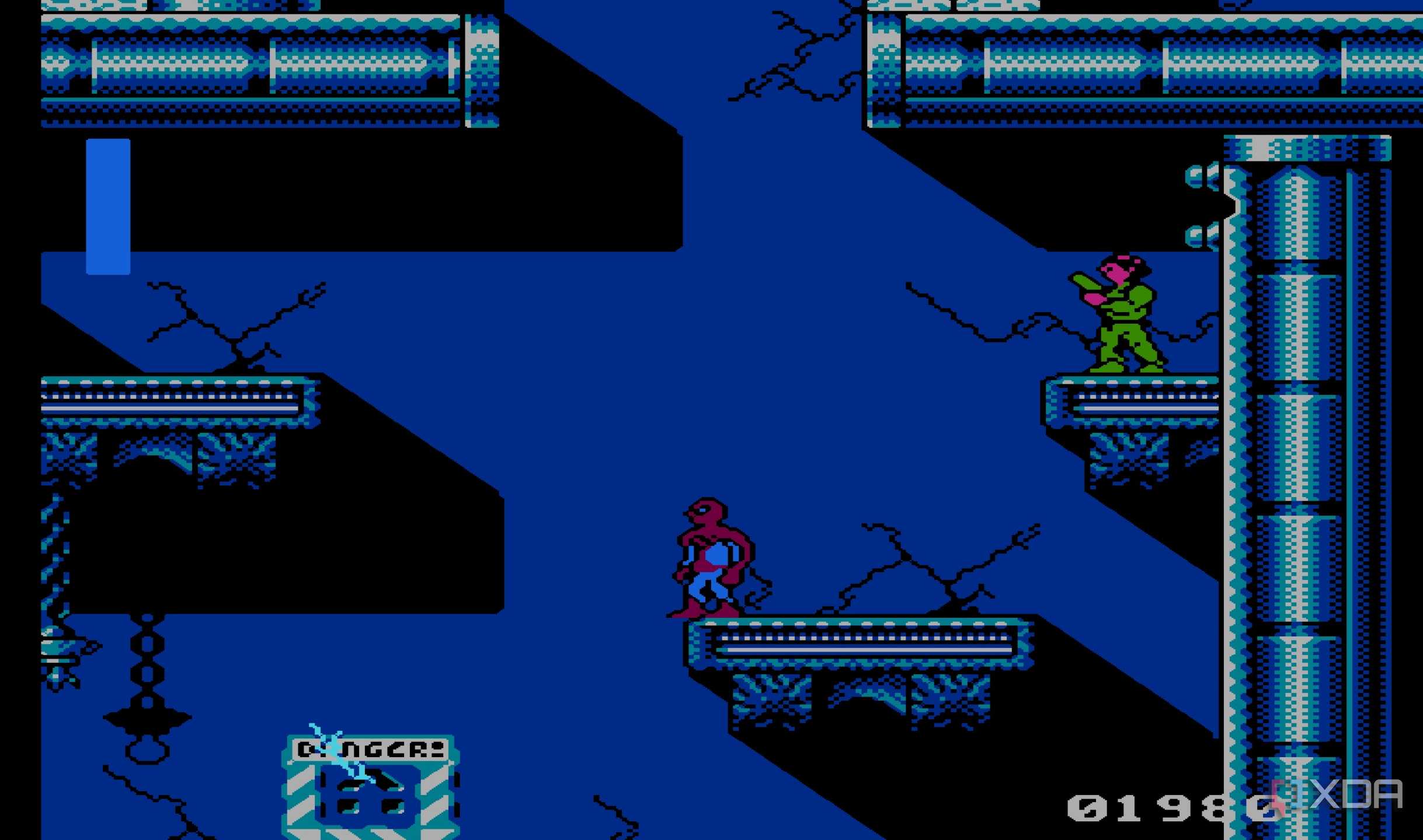 Screenshot from the NES game Spider-Man: Return of the Sinister Six.