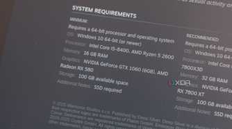 Screenshot from Steam showing requirements for a game.