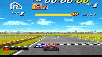 Screenshot from the SNES game Street Racer.