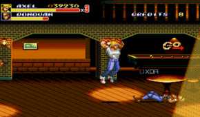 A screenshot from the arcade game Streets of Rage 2.