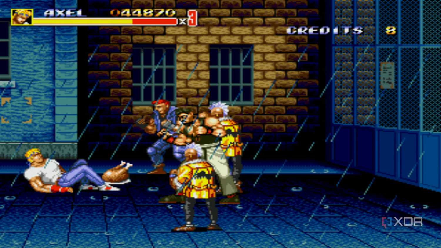 A screenshot from the arcade game Streets of Rage 2.