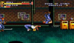 A screenshot from the arcade game Streets of Rage 2.