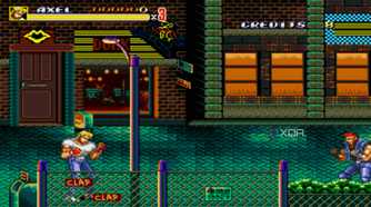 A screenshot from the arcade game Streets of Rage 2.